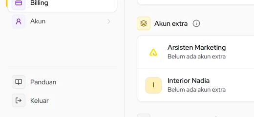 Tombol Keluar di bagian bawah sidebar
